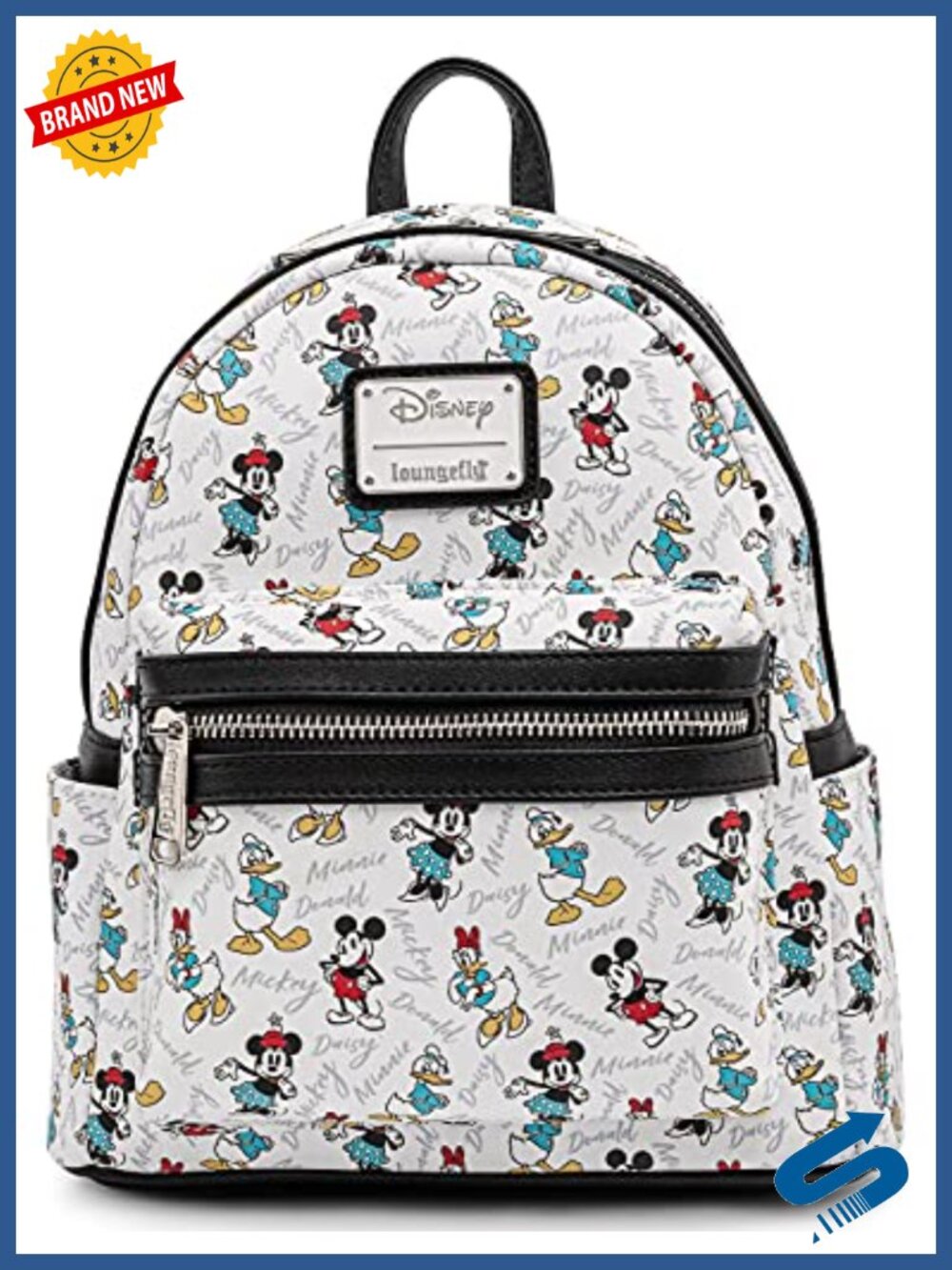 Loungefly Disney Mickey Mouse Mini Backpack Faux Leather Daypack